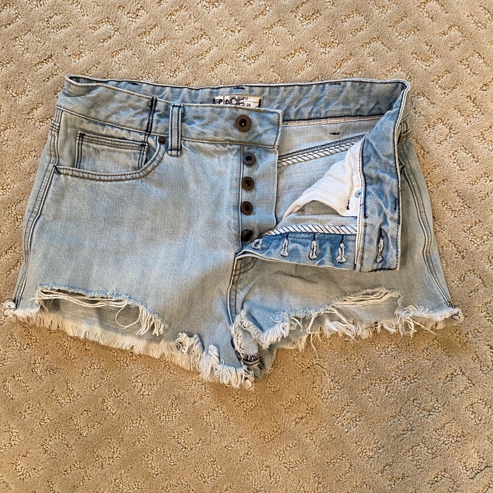 Free People Jean shorts